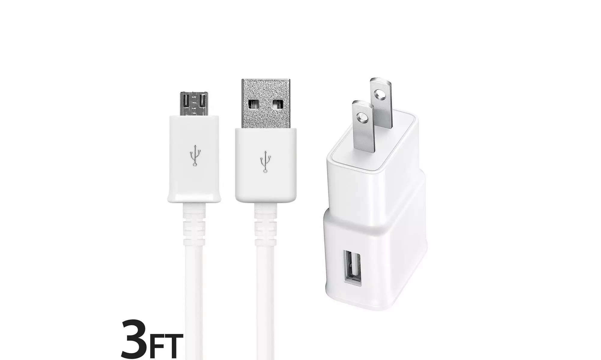 OEM Samsung Micro USB Cable Wall Charger For Galaxy S7 S7 Edge S6 S6 Edge S4 S3 - Primary Image