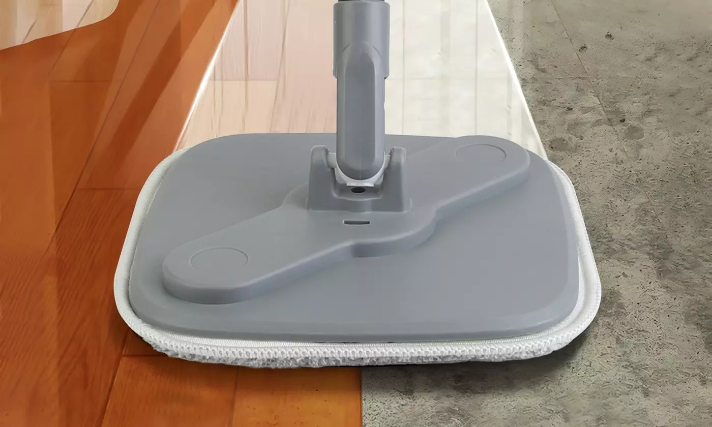 NewHome Spin Mop and Bucket Set (2 or 4 Pads) or Wall and  Baseboard Cleaner Mop