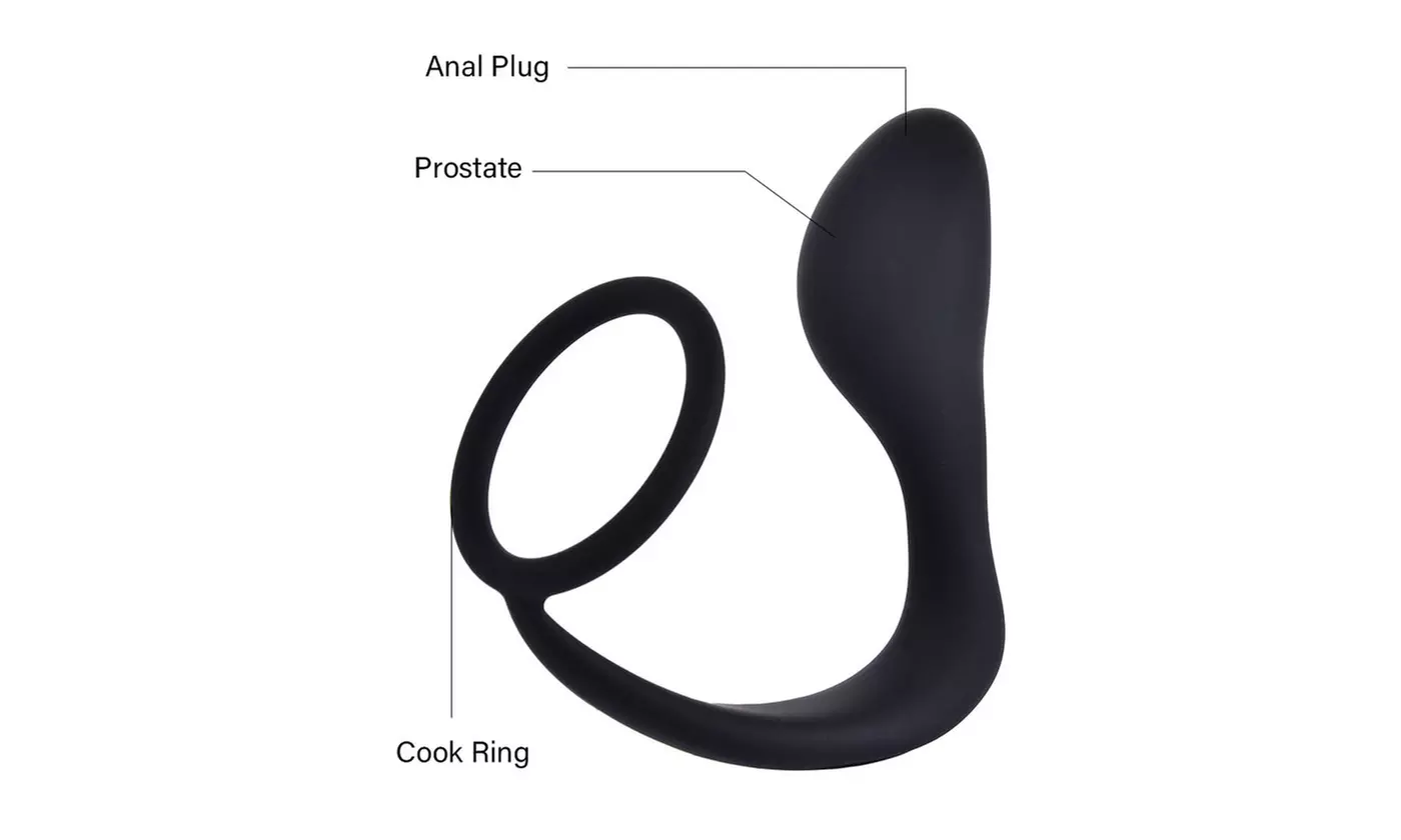 Prostate Massager Anal Plug Penis Ring Adult Sex Toys Waterproof