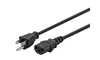 Monoprice Power Cord NEMA 5 15P to IEC 60320 C13 18AWG 10A 125V 3 Prong, Blk 1ft