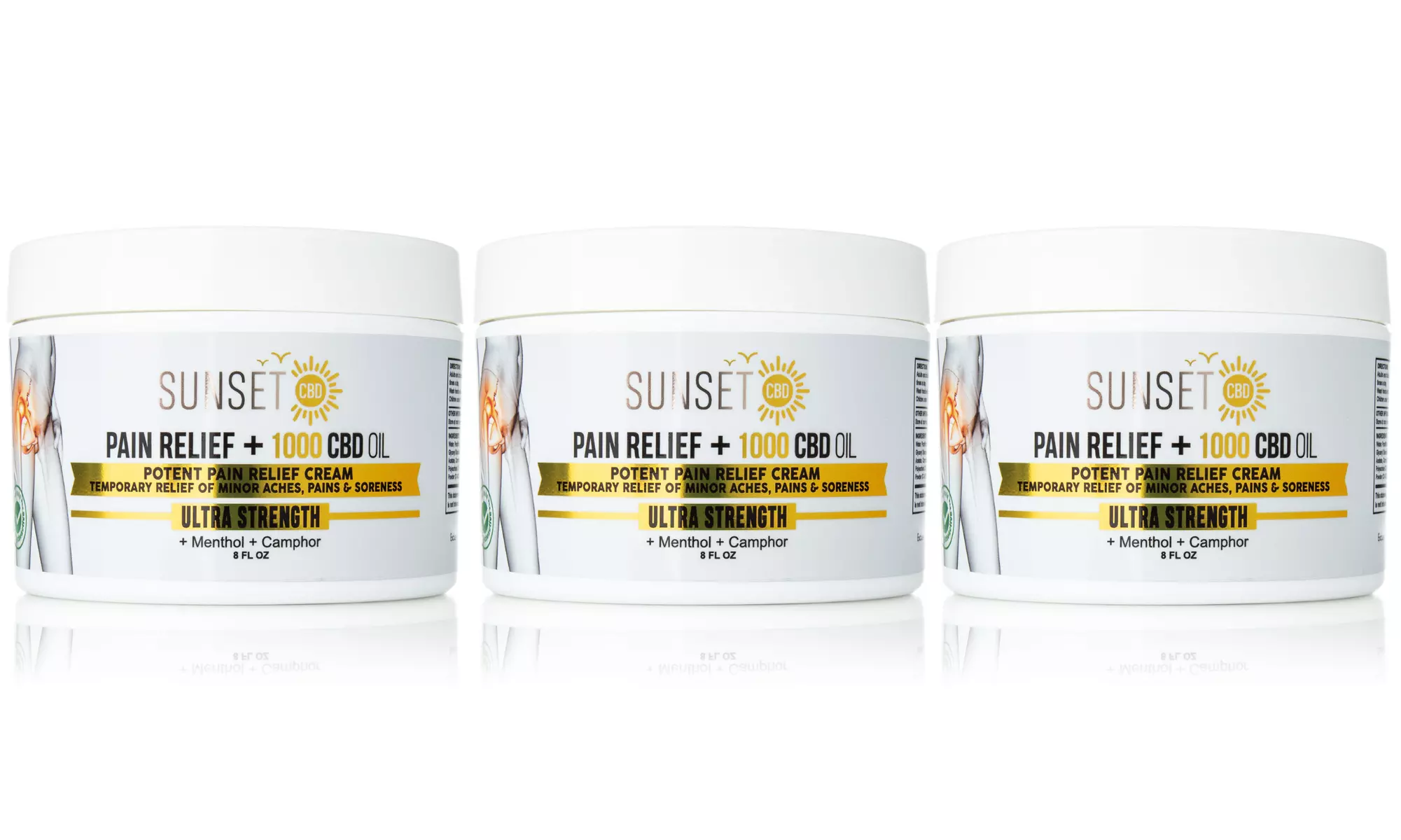 Sunset CBD Bundle and Save - Sunset 1000MG Pain Relief Cream Options