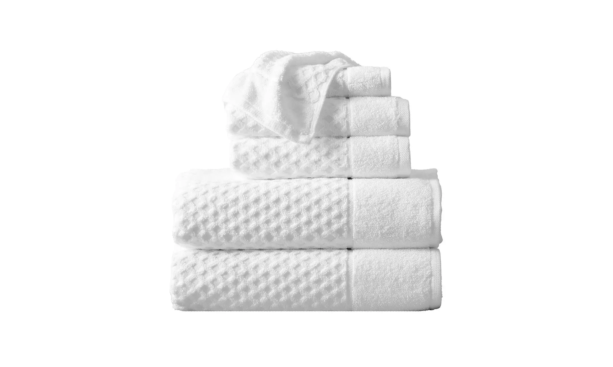Ultra-Soft 100% Cotton Diamond Waffle Bath Towels