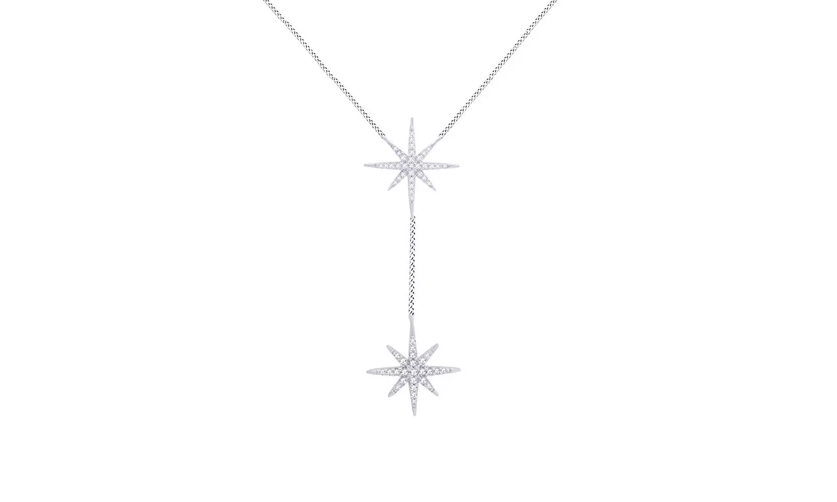 Crystal Starburst Necklace Made W Crystals From Swarovski  - Primary Image