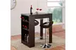 Furniture of America Ashlyn Modern Bar Table with Wine Rack in Cappuccino - Second Medium