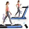Image 1: Superfit 2.25HP 2 in 1 Folding Treadmill Speaker Home Gym