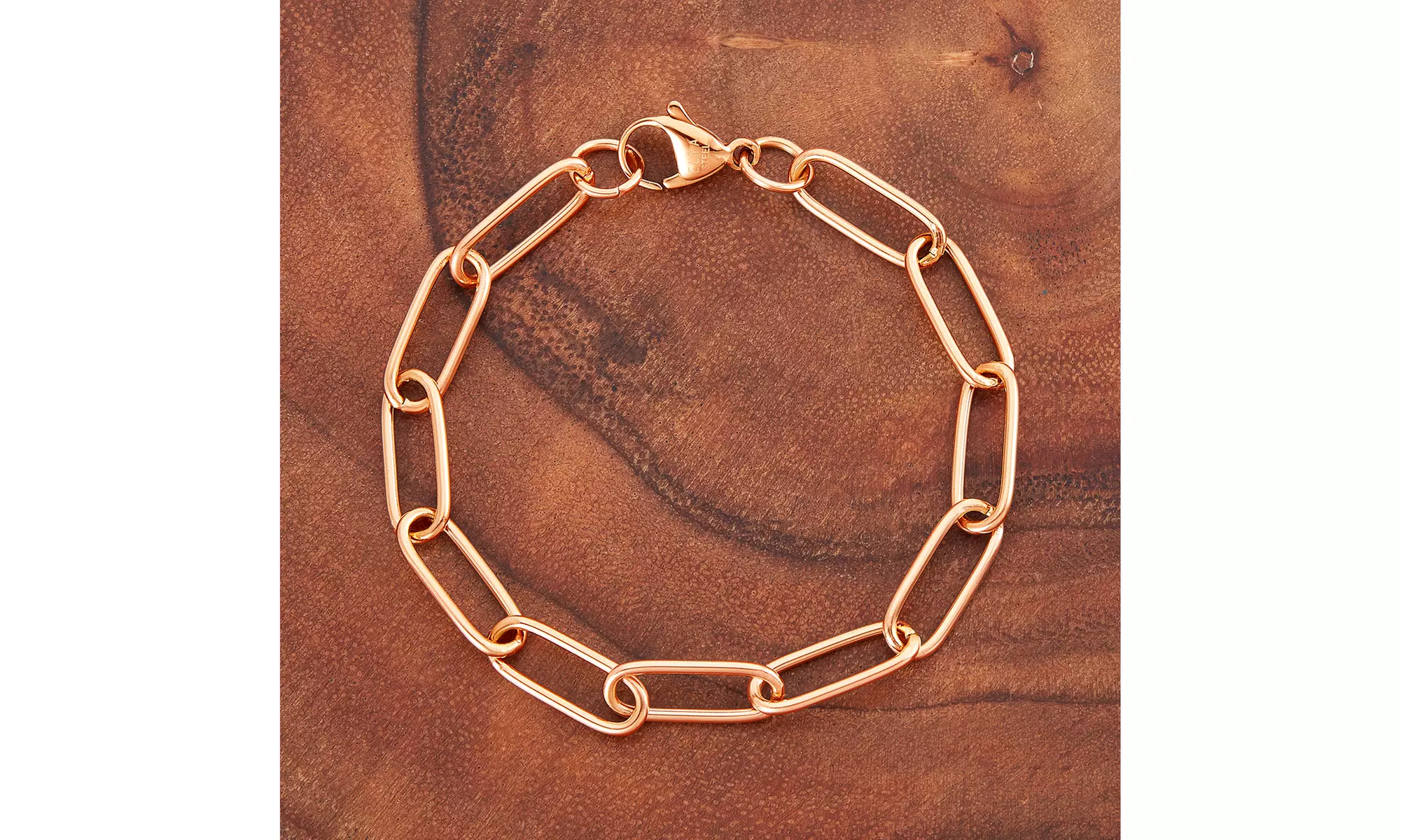Polished Stainless Steel Paperclip Bracelet 7.5" - Second Medium
