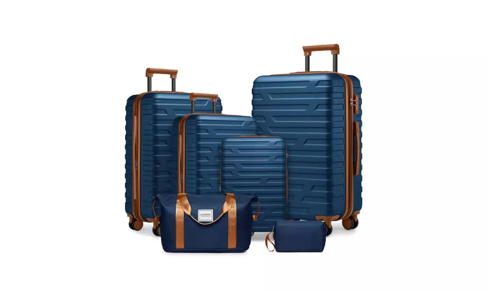 4-Piece Expandable Spinner Luggage Set with TSA Locks and Packing Cubes