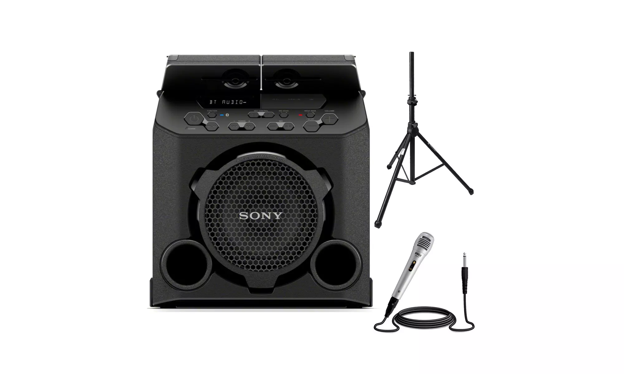 Sony GTK-PG10 Portable Wireless Speaker with Speaker Stand and Microphone - Primary Image