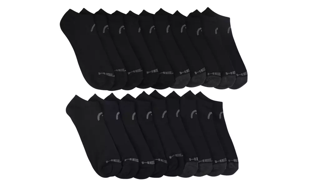 HEAD Men's Moisture-Wicking Performance Ankle Socks (10 Pairs) - Second Medium