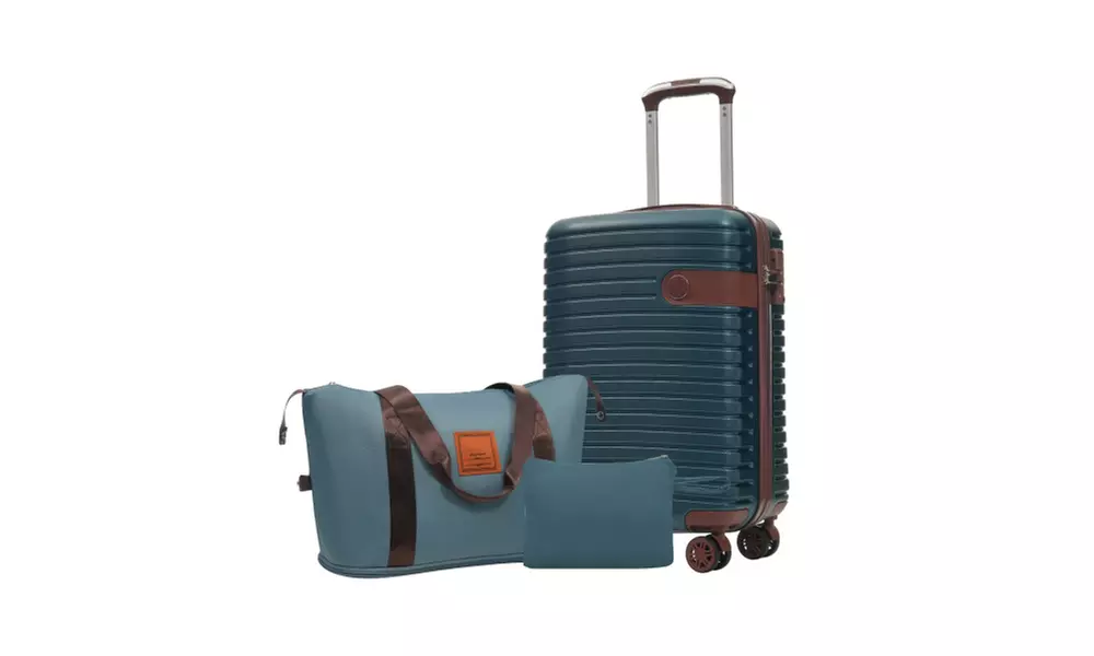 Three-Piece Luggage Set with an ABS Carry-on Suitcase