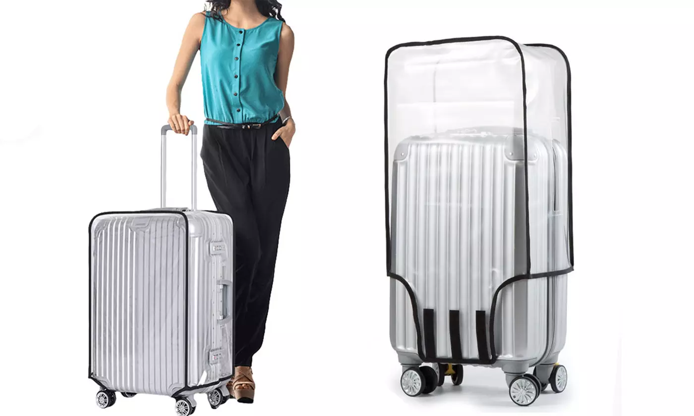 20-28 Inch Luggage Cover Protector Bag PVC Clear Plastic Suitcase Waterproof - Primary Image