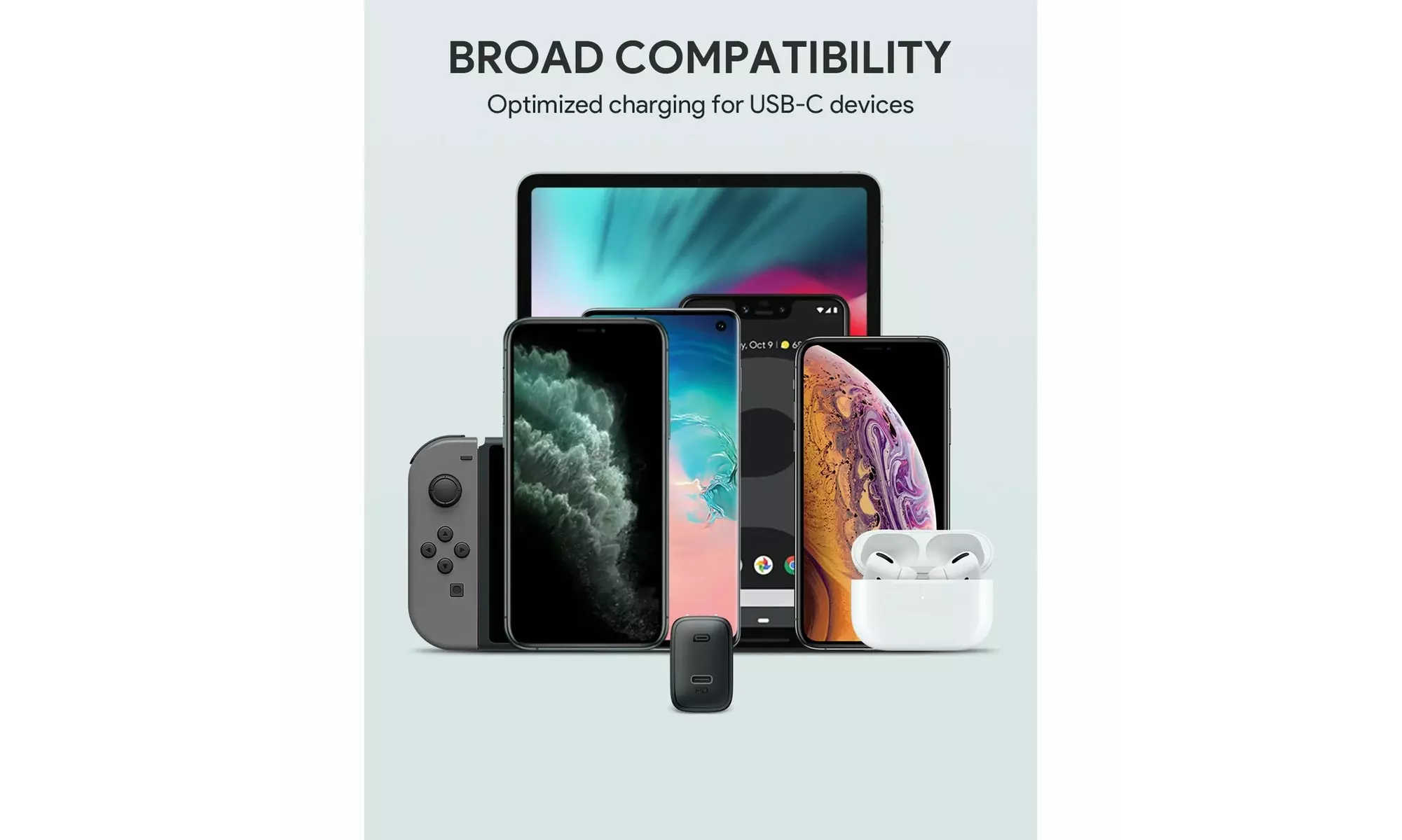 AUKEY Swift Charger USB C 3.0 Foldable Plug 18W PA-F1