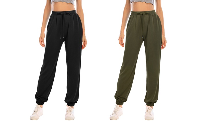 drawstring jogger pants womens