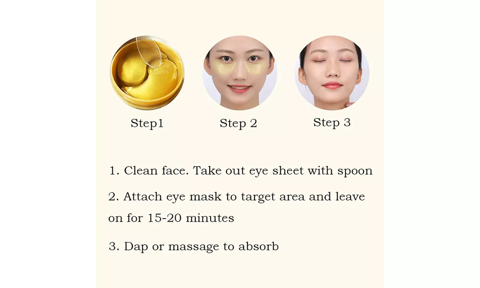 60-120Pcs Gold/Black Pearl/Seaweed Hydrogel Eye Patch Mask Gel Under Eye Pads