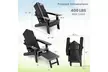 Costway Patio Adirondack Chair HIPS Lounge Chair with Retractable Footrest - Second Medium