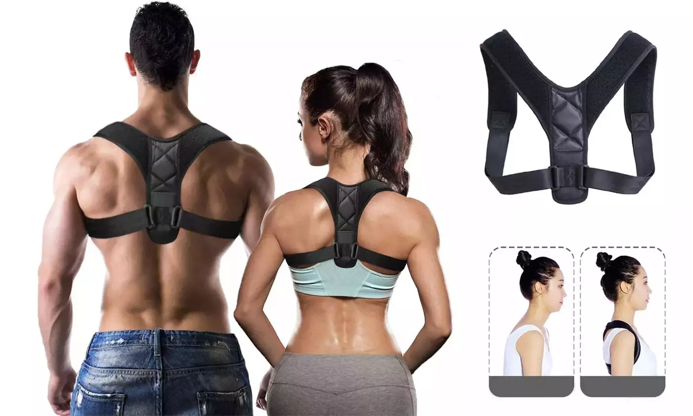 Posture Corrector Support Belt Adjustment Straight Shoulders Brace Strap - Primary Image