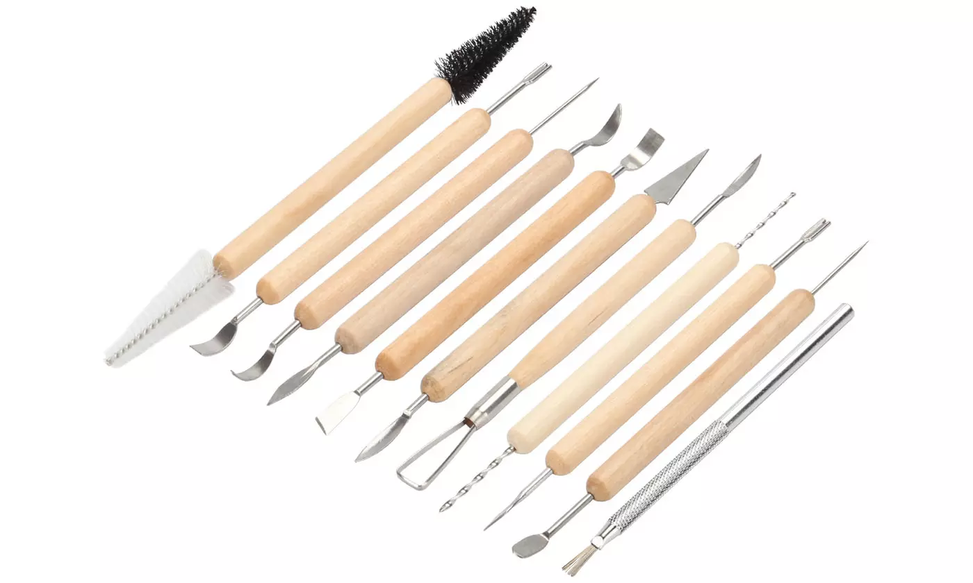 11Pcs/set Clay Tools Set Clay Sculpting Tools with Wood Handles - Primary Image