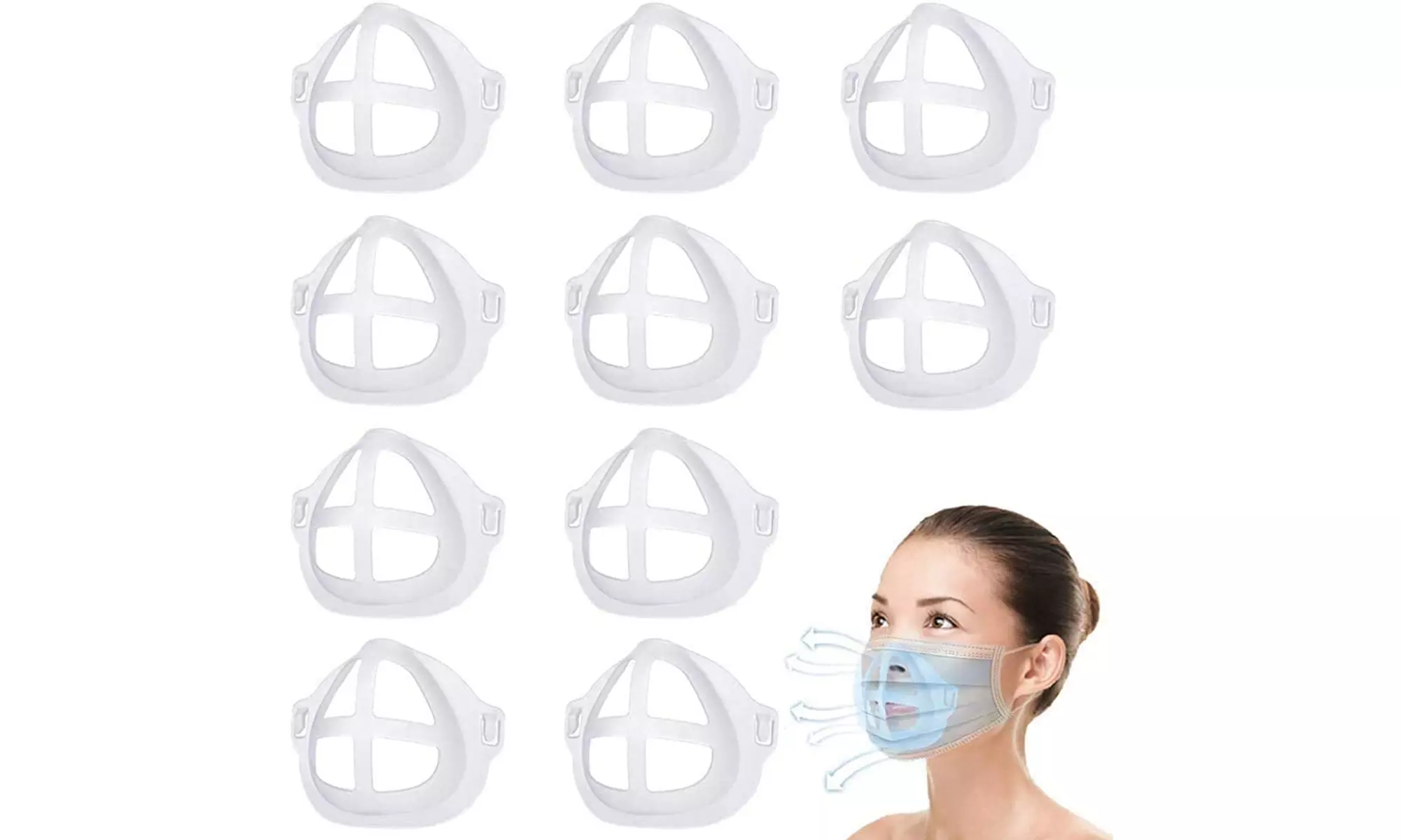 10PCS Silicone Face Mask Bracket 3D Face Mask Inner Support Frame - Primary Image