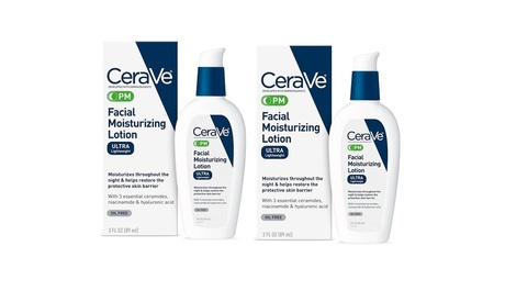 CeraVe Daily Skincare: AM PM and Night Cream Facial Lotions (2-Pack Each) 3 fl oz 2 pack AM All Skin Types