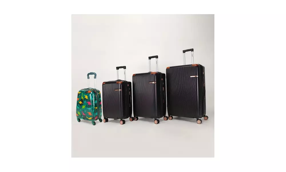 Cosytown Four-Piece Travel Luggage Set with Rotating Wheels