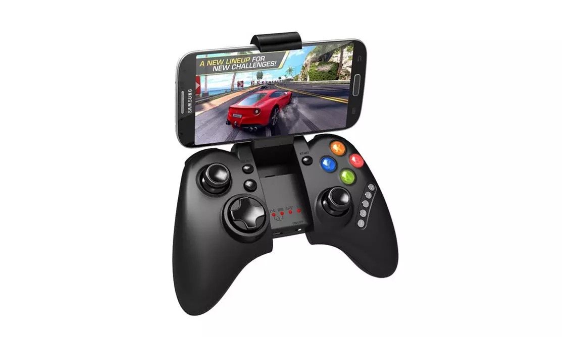 Bluetooth Game Controller with Built-In Smartphone or Tablet Stand - Primary Image