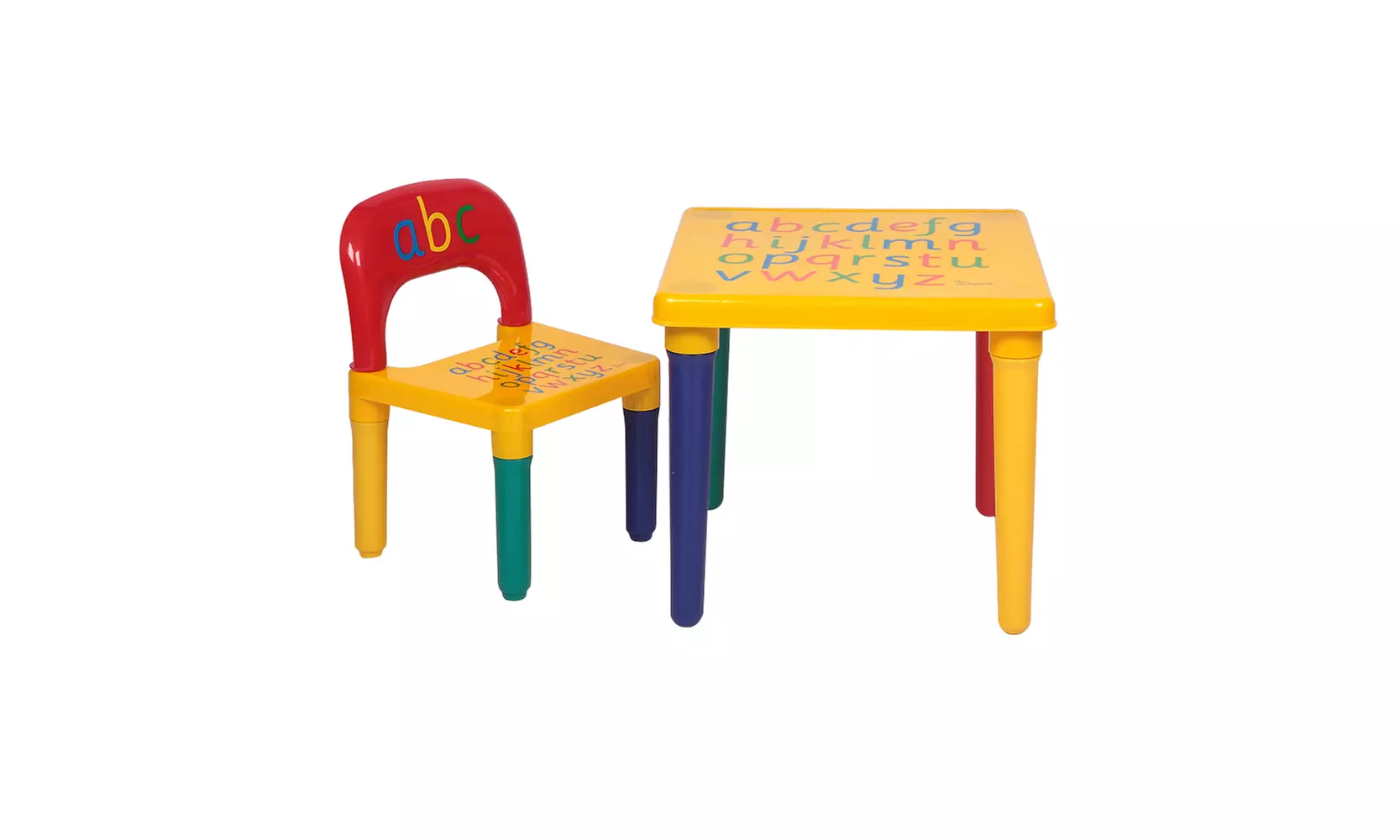 ABC Alphabet Childrens Plastic Table and Chair Set - Kids Toddlers Childs - Gift - Primary Image
