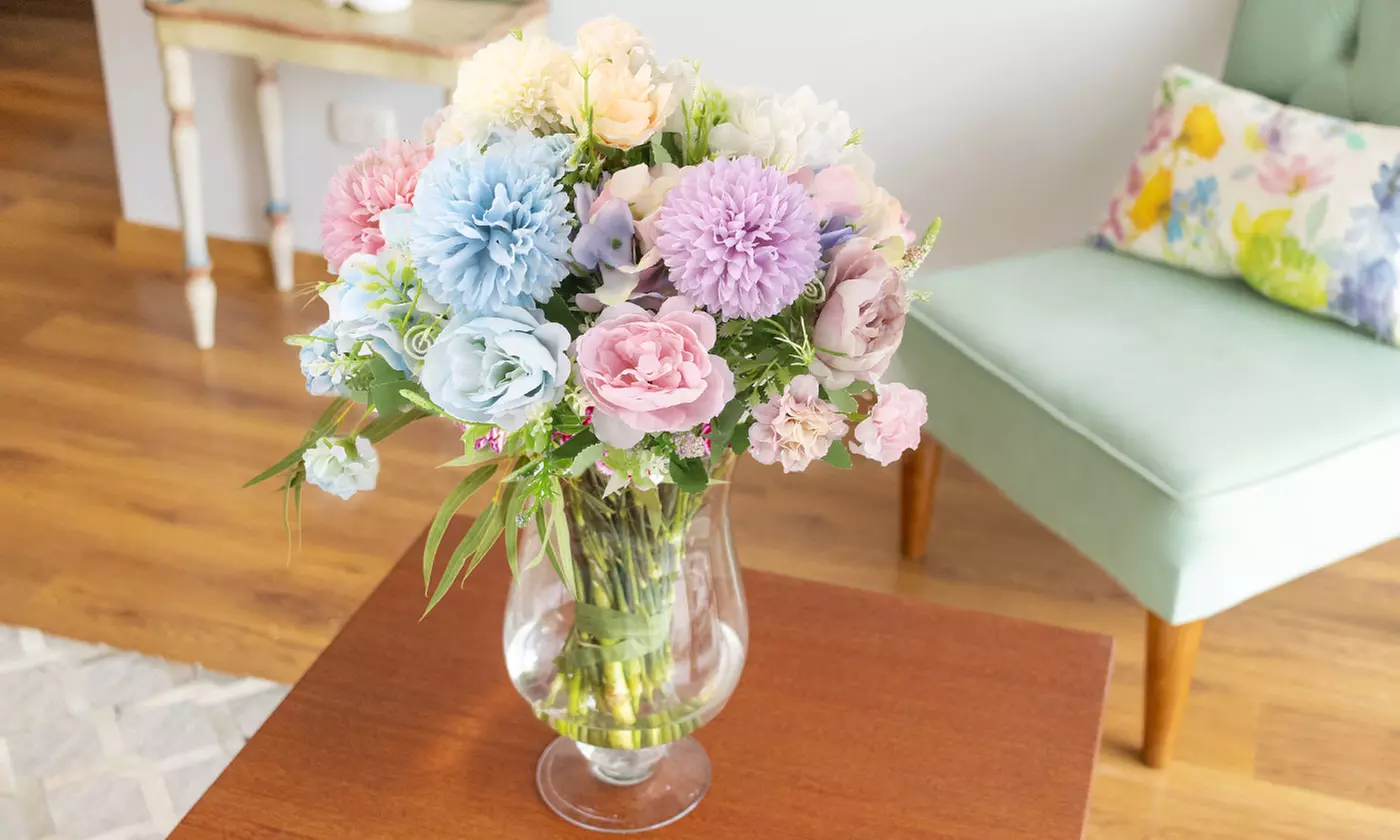Artificial Silk Peony Fake Flowers Bunch Bouquet Home Wedding Party Decor