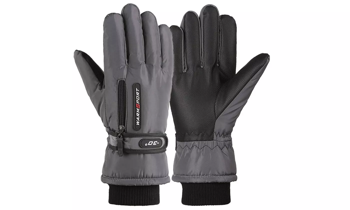 Unisex Waterproof Windproof Touchscreen Ski Gloves with Pocket for Snowboard