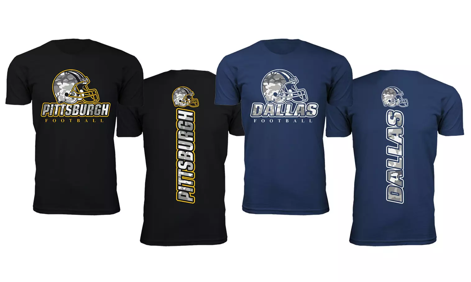 Men Army Camo Football T-Shirt (M-3XL)