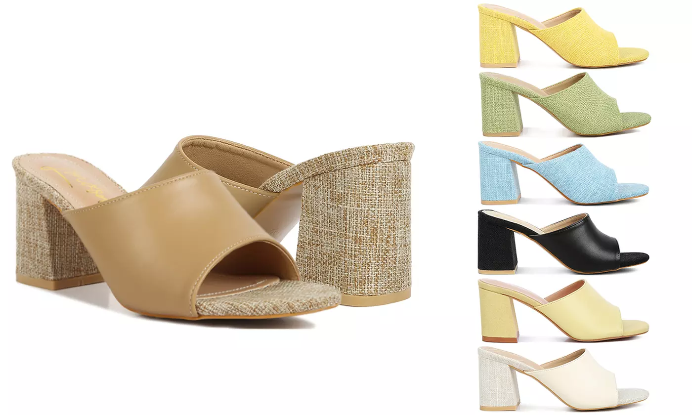 London Rag Addie Slip On Block Heel Sandals - Primary Image