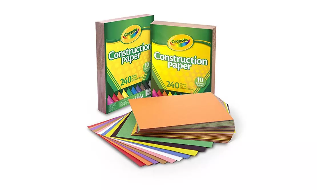  Crayola Construction Paper Bulk, 10 Colors, Great For Crafts, 480Count  - Primary Image
