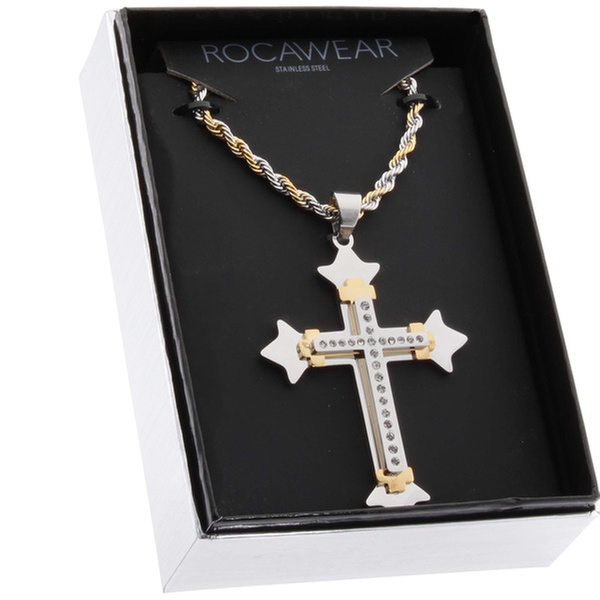 rocawear stainless steel cross