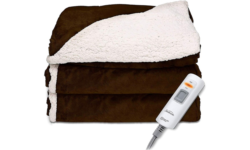 Up To 16 Off on Sunbeam Heated Blanket.Rever Groupon Goods