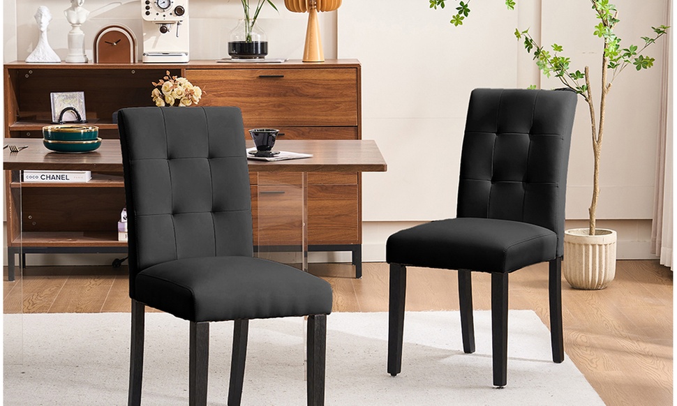 Ferpit Tufted Upholstered Dining Chairs Set