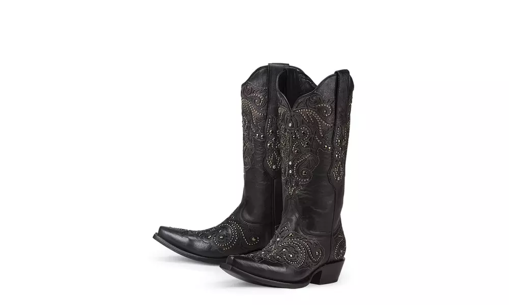 Black Star DUVAL (Black) Women's Cowboy Boots - Primary Image
