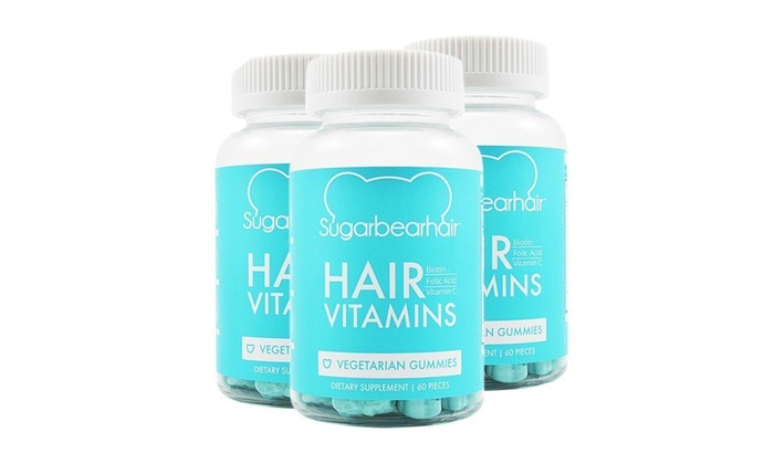 Sugar Bear Hair Vitamins 60 ct Vegetarian Gummies | Groupon