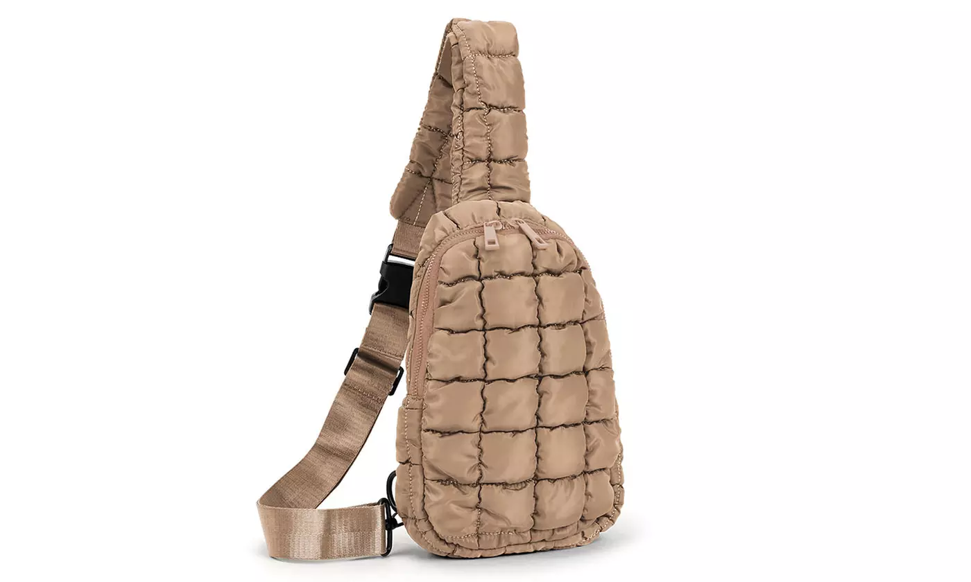 SGDL Holdings Inc Womens Puffy Sling Bag Waist and Crossbody Bag for Travel