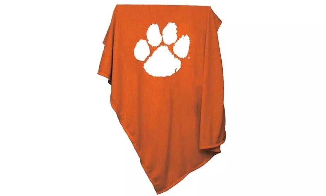 Logo Brands 123-74 Clemson Sweatshirt Blanket - Primary Image