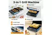 Costway 1200W Electric Panini Grill with Two Non-Stick Plates - Second Medium