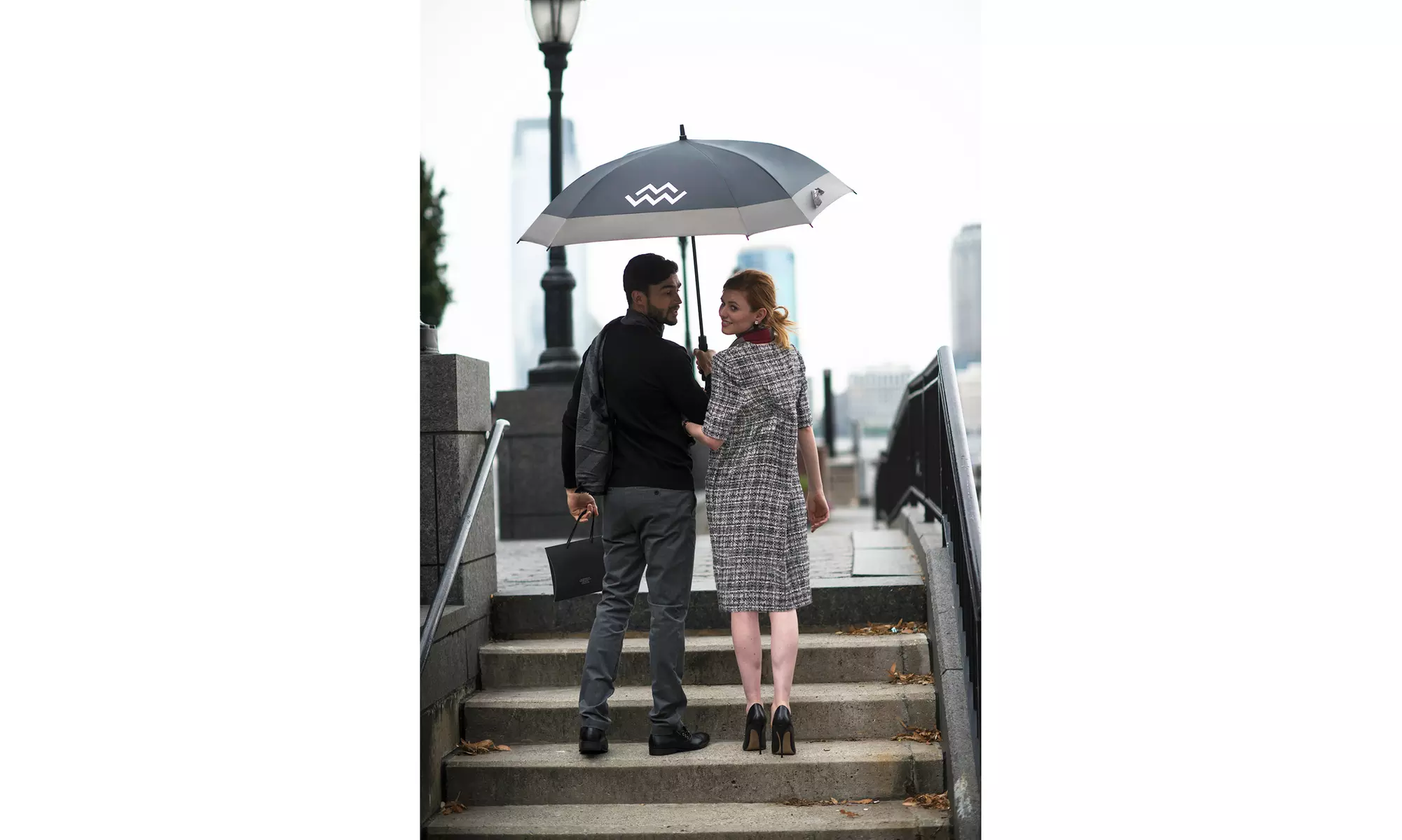 Mio Marino Extra Large 62" Two-Person Square Golf Umbrella w/ UV Protection - Primary Image