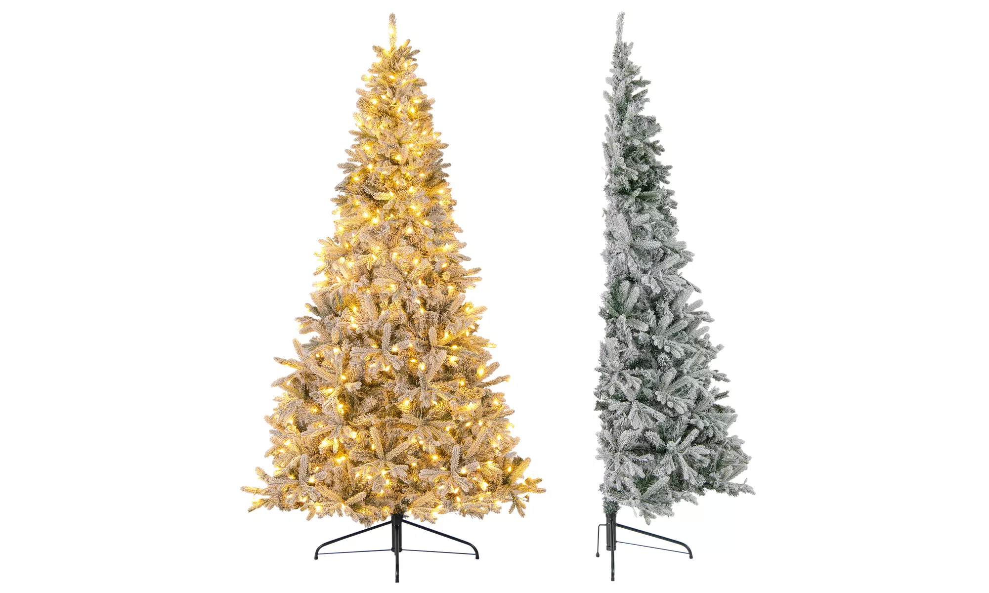 Costway Pre-Lit Artificial Christmas Tree with Branch Tips | Warm White LED Lights | Easy Setup & Home Decor