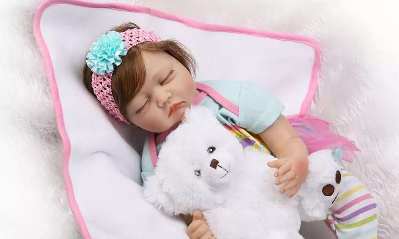 21" Adorable Reborn Baby Doll Silicone Soft Body Lifelike Toddler Doll