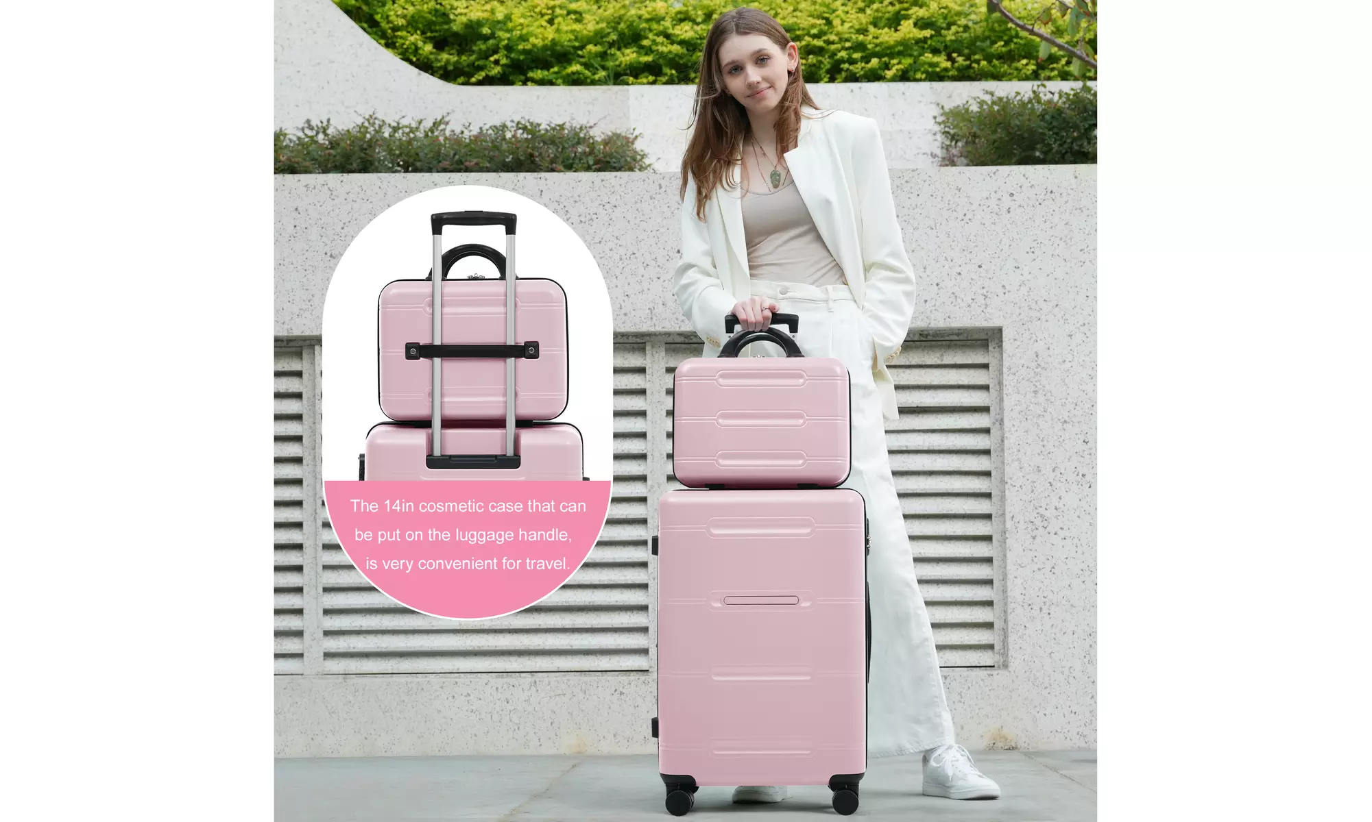Six-Piece Luggage Set with Expandable Suitcases
