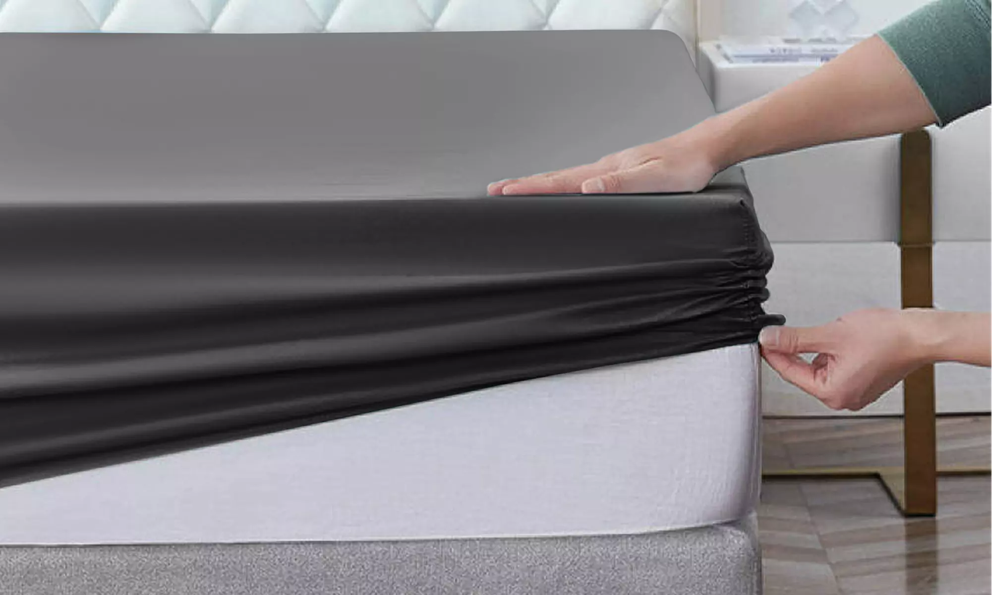 Lux Decor 16-Inch Deep Pocket Easy Fit Premium Soft Microfiber Fitted Sheet