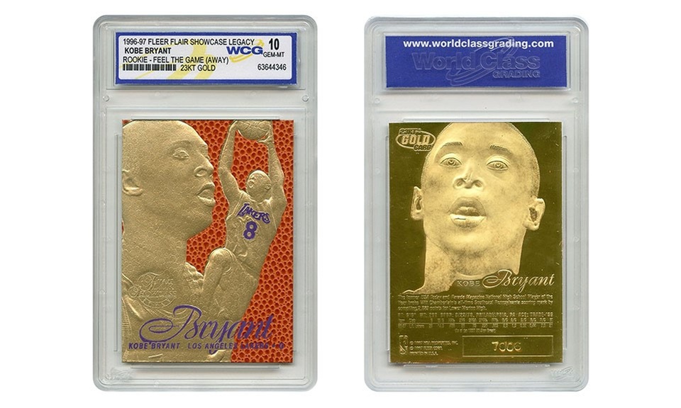 KOBE BRYANT 1996-97 Fleer Flair "FEEL the GAME" 23K Gold Rookie Card PURPLE GM10