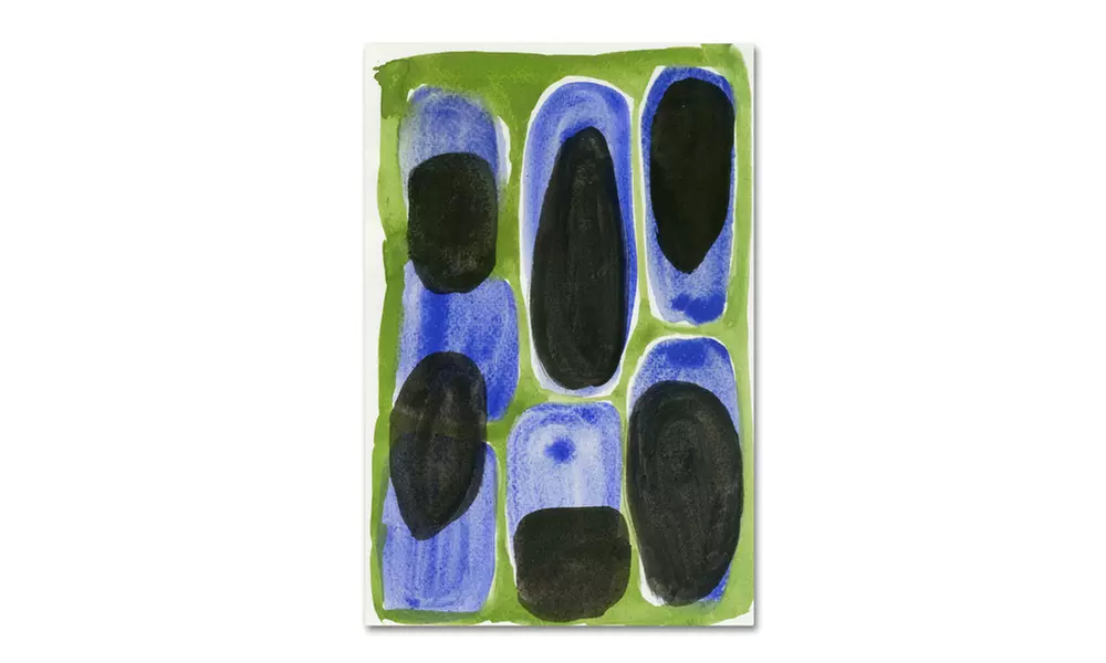 Fernanda Franco 'Piedra Negra y Azul' Canvas Art - Primary Image