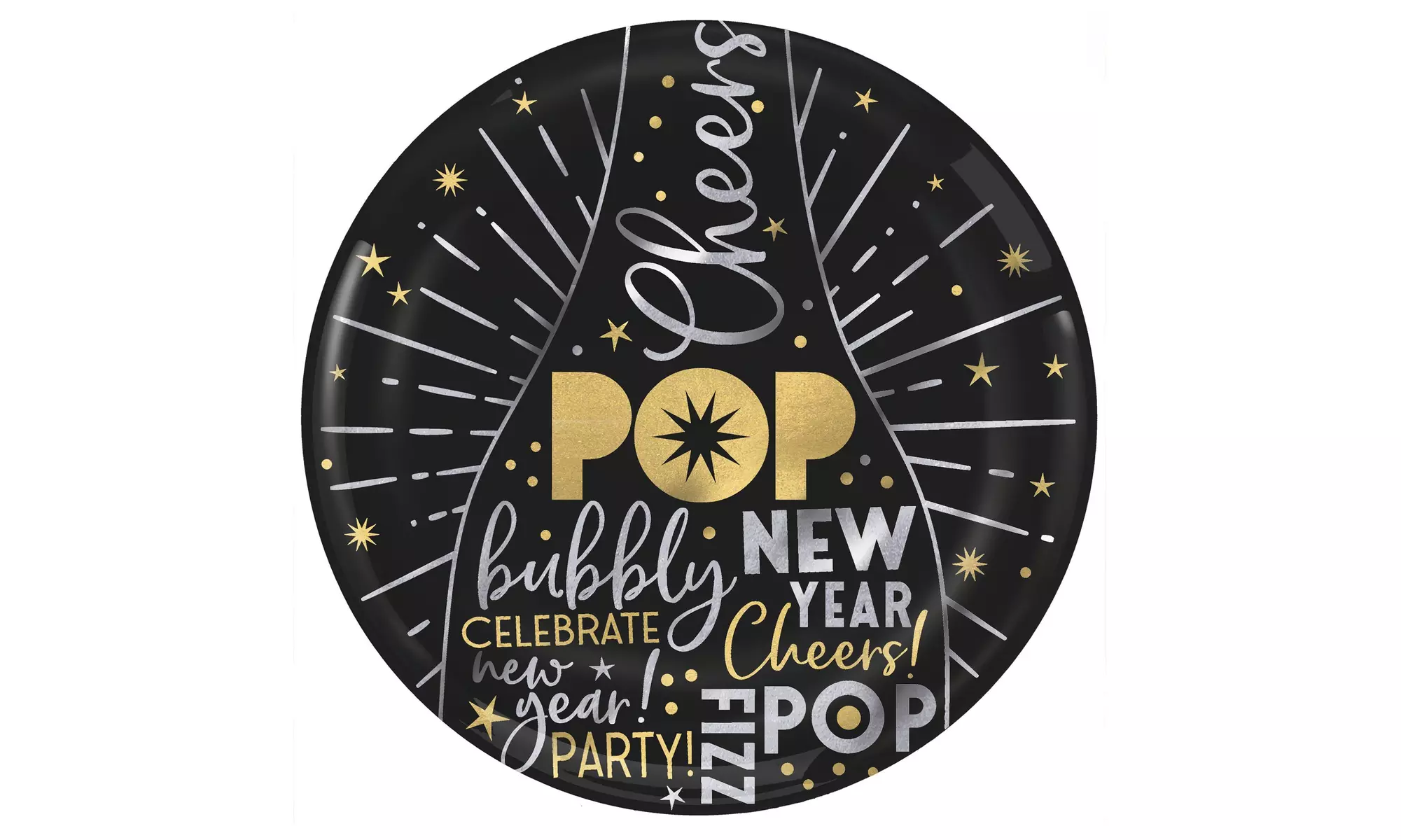 New Year's Round Coupe Platters - 3 pack - Primary Image