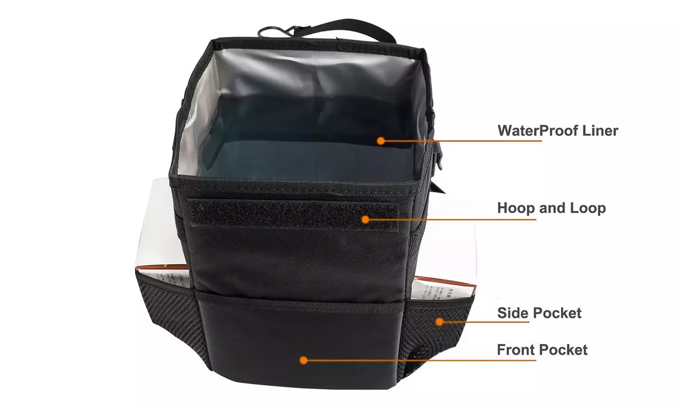 6L Big Car trash can with lid garbage bag for vehicle portable leak Waterproof