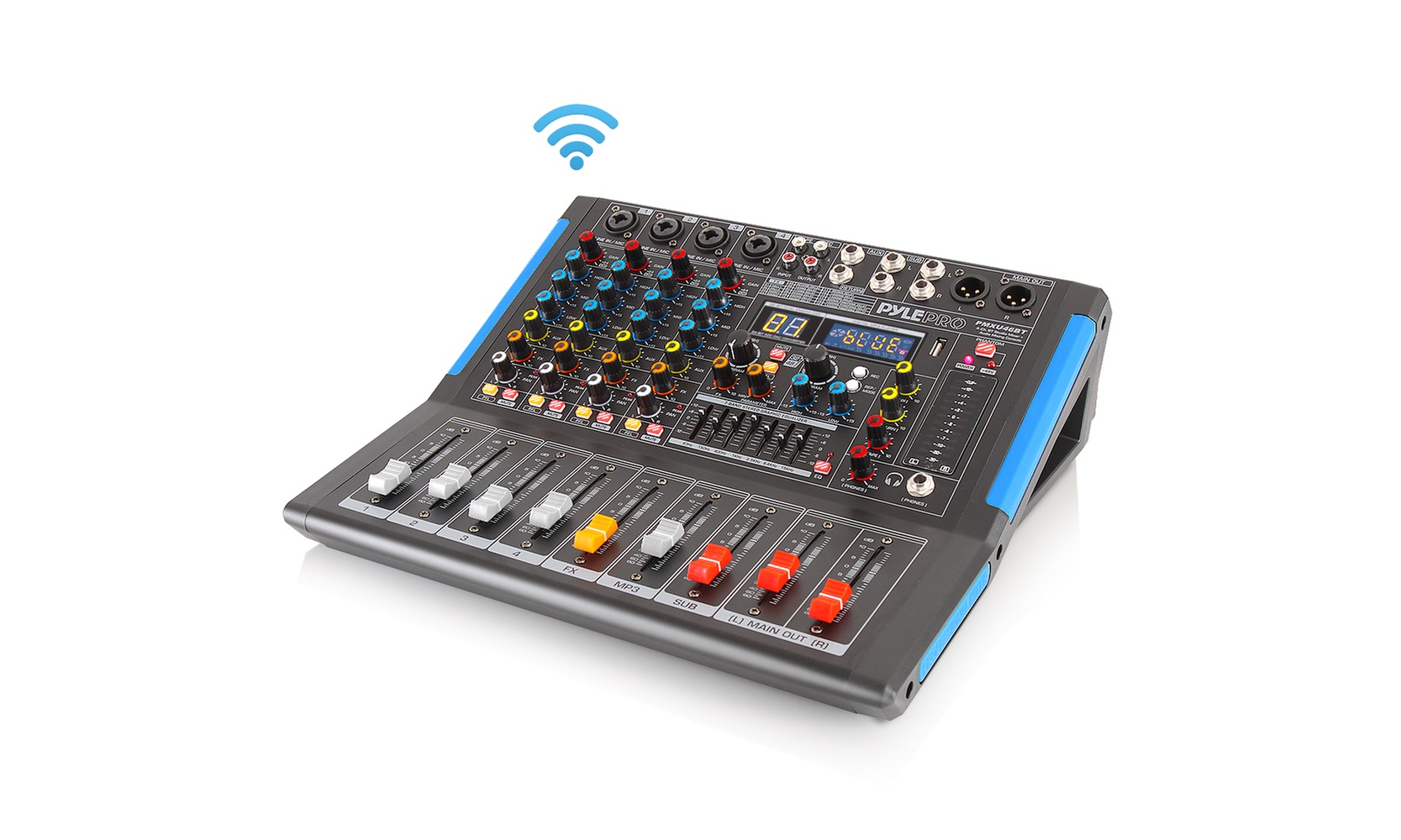 Pyle 4-Ch. Bluetooth Studio Mixer - DJ Controller Audio Mixing Console System