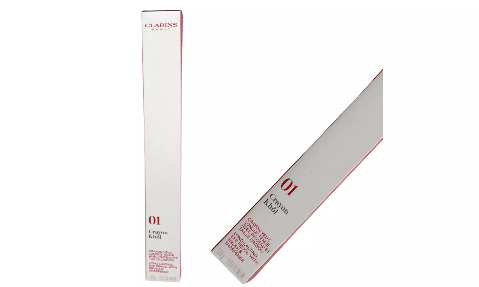 Up to 2 Clarins Crayon Khol Long Lasting Pencil with Brush 01 0.037 oz